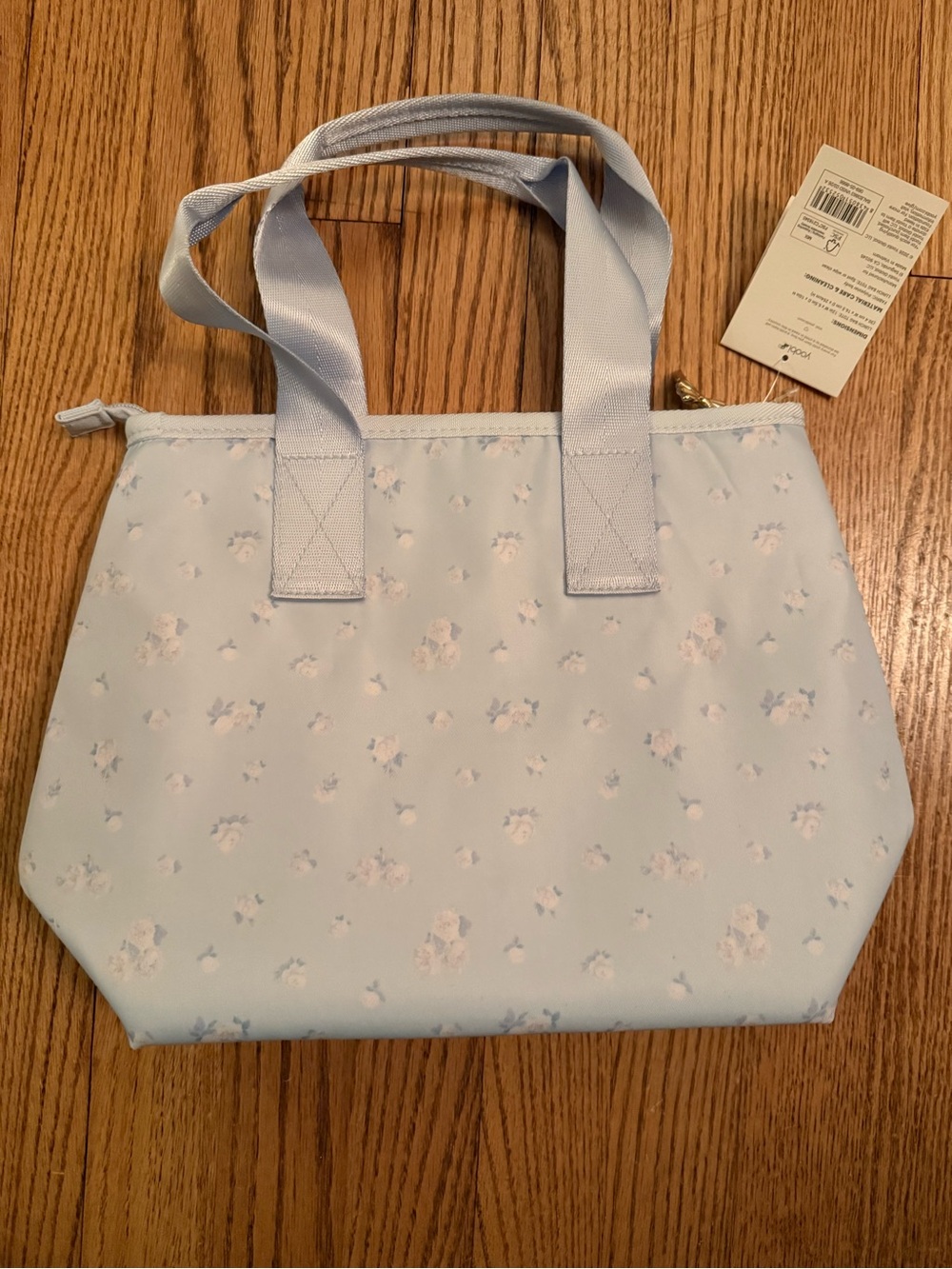 LoveShackFancy - Yoobi Everblooming Rosettes Ditsy Lunch Tote Bag Breezy Blue - Picture 8 of 8